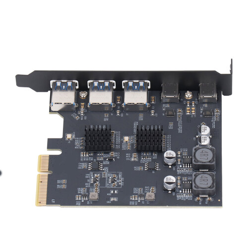 ASM3142 Scheda PCIe x4 USB 3.2 Gen2 10 Gbps 3A2C Nero