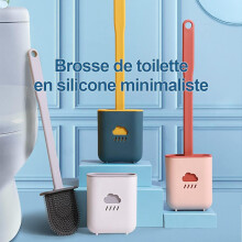 Professionele toiletborstel, ruimtebesparend ontwerp, antisliphandvat voor een veilige grip, ventilatiesleuf aan de onderkant voor snelle droging en