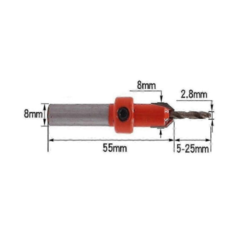 Edge Puncher Carpentry Round Hole 8mm Countersunk Drill Puncher Pvc Adjustable Size Carpentry Tool 1