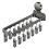 Foldable Clothes Hanger With 8 Clip Ideal For Drying Sock-Gray 1