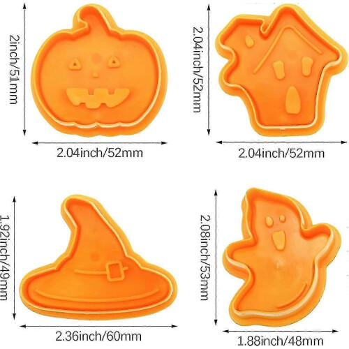 Halloween Cookie Cutter Set - 8 Pcs Nonstick Cake Molds 1