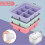 Ice Cube Tray With Lid, 3 Packs 18 Cubes, Silicone Large Ice Cube Molds, Flexible Stackable And Eas 3