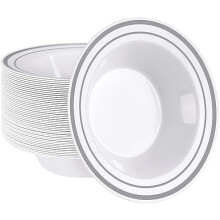 340 g hvite engangssuppeskåler (50 stk.)
