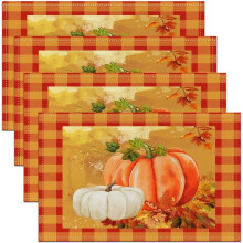 Höstpumpa-bordsunderlägg 30x43 cm, 4-pack