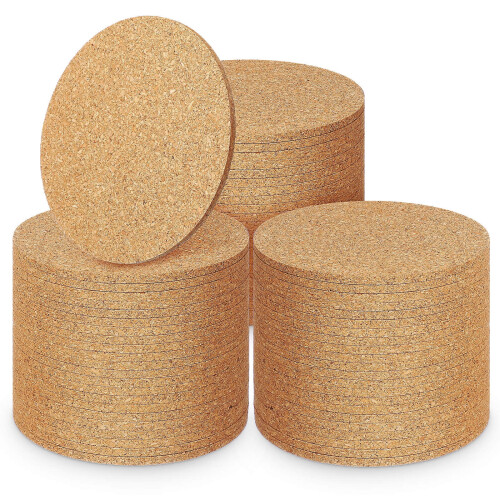 Cork Coasters Round 9cm 100 Pack