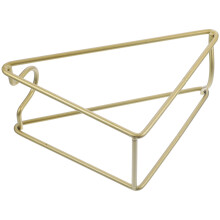 Suport oblic auriu pentru sticle de vin, din fier forjat, 31,5x16,3x8,9 cm