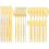 Mirror Gold Flatware Set 18/0 Stainless Steel 24-Piece 1