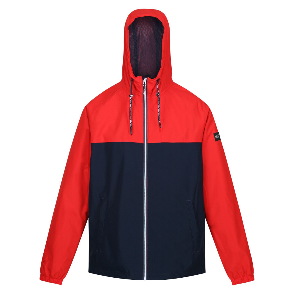 Regatta Men's Red Belcastel Waterproof Jacket - Navy/High Risk - Xxl - Navy/High Risk - 100% Mixed - Image 2