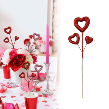 Glitterende hartvormige decoratieprikkers voor Valentijnsdag
