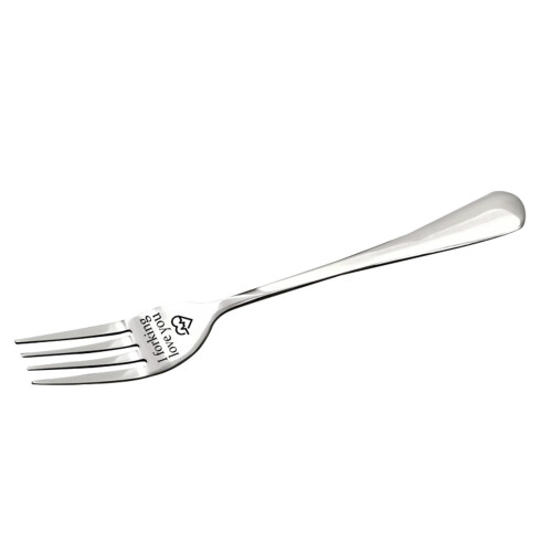 Graviertes Edelstahl-Gabelset – 2-teilig
