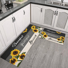 Sunflower Kitchen Rug Set of 2