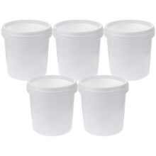 Seau en plastique avec couvercle 1 L 5 pièces