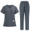 Ensemble de blouse d'infirmière gris foncé XL respirant 2