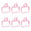 Sacs à jouets transparents portables, 6 pièces, pour usage-Rose 1