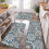 Boho Kitchen Rug Set 3-Piece Farmhouse Style 1