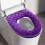 Pluche toiletbrilkussen paars 43x37cm 1