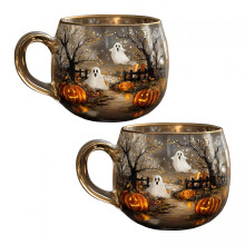 ACDANC Halloween mokken met spook- en pompoendesign (2 stuks)