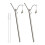 Fishing Design Charm Decorative Straw Metal Beverage-2pcs 1