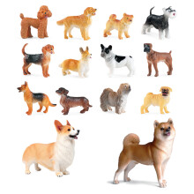 Künstlerische Mini-Hundefiguren aus Kunststoff für pädagogisches