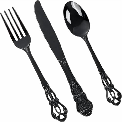 Set di posate usa e getta dorate da 150 pezzi: forchette, coltelli,