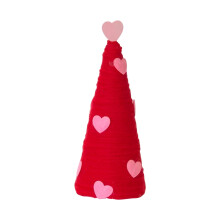 Mini sapins roses et blancs en laine pour la Saint-Valentin (lot de 3)