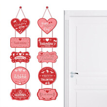 Valentine's Day Wooden Door Hanging Sign Set