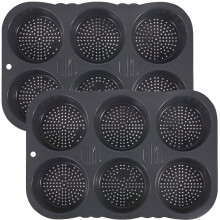 Múnla Bun Burgaire Silicone 2 phíosa, 6 chuas