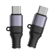 USB C to 3.5mm Auxiliary Audios Adapter Headphone-dark gray