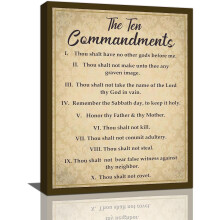 Ten Commandments Canvas Wall Art Print