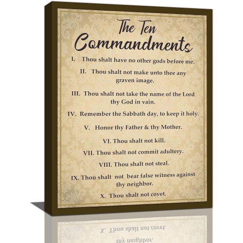 Ten Commandments Canvas Wall Art Print