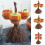 Bols à goûter citrouille d'Halloween avec support balai (6 pièces) 1