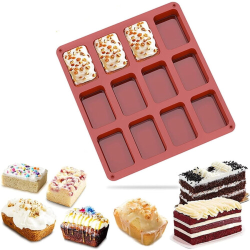 Moule à mini-cakes en silicone à 12 cavités 1