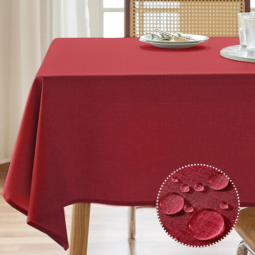 Runde Tischdecke Salbeigrün, 137 cm, Polyester