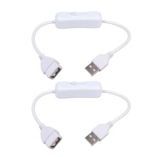 Câble de chargement USB 30cm, 2 pièces, cordon de-Blanc