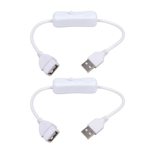 Câble de chargement USB 30cm, 2 pièces, cordon de-Blanc
