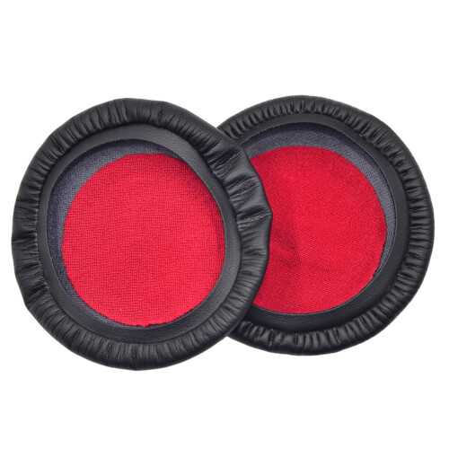 Coussinets d'oreille de-Maille rouge avec quelques ho