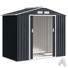 Caseta de Jardín Gris 213 x 130 x 185 cm