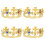 4 Pack Golden Plastic Crown Headdress 1