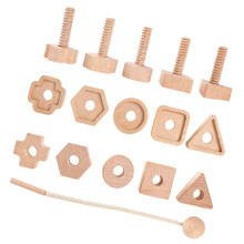 Wooden Educational Screw Nut Toy Set For Toddler Cognition-a