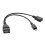 20 cm draagbare OTG USB vrouwelijke splitteradapter voor 1
