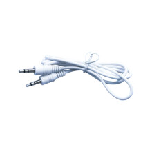 3,5-mm-Stereo-Audio-Hilfskabel, Kupferkern-Abschirmung-1m Weiß