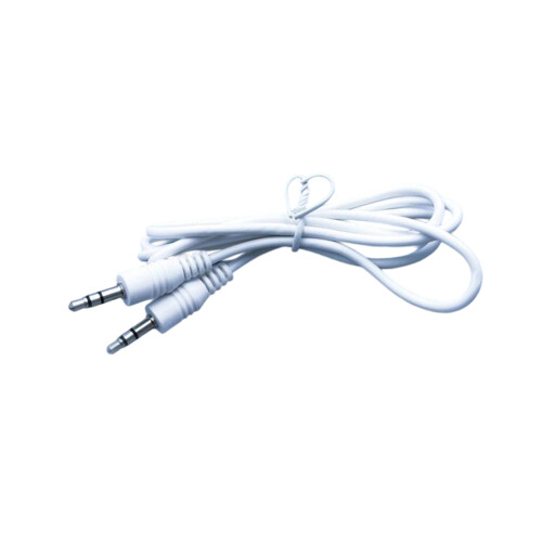 Câble audio stéréo de qualité supérieure en cuivre de-0,5m Blanc