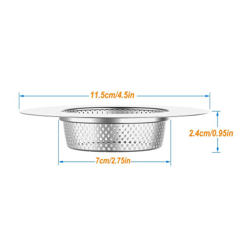 Stainless Steel Kitchen Sink Strainer with Wide Edge 2