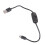 USB to Type C Power Line Plastic Charging Cable-Black 30cm 1