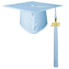 2026 Lightweight Graduation Cap Breathable for-Sky Blue child
