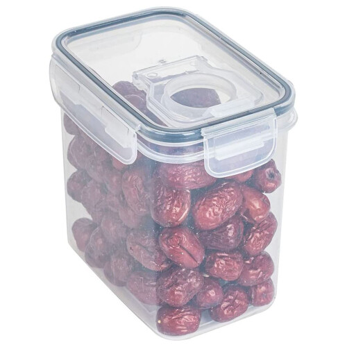 Clear Plastic Airtight Storage Jars with Lids 5 Sizes 2