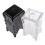 Recipiente para discos de algodão, preto, 1 peça, 8 x 7 x 15 cm (3,15 x 2,76 x 5,91 polegadas) 1
