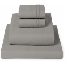 Ensemble de draps en microfibre Queen – 4 pièces, poches profondes de 16 pouces,
