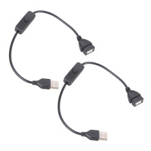 Betrouwbaar USB-stroomverlengsnoer met switcher zorgt voor-Zwart