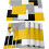 Set de 6 sets de table abstraits noirs et jaunes antidérapants 1